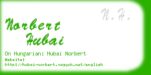 norbert hubai business card